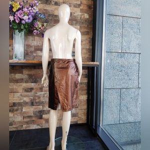Versace Original Leather Metallic Skirt. IT size 46 but fits like a US size S.